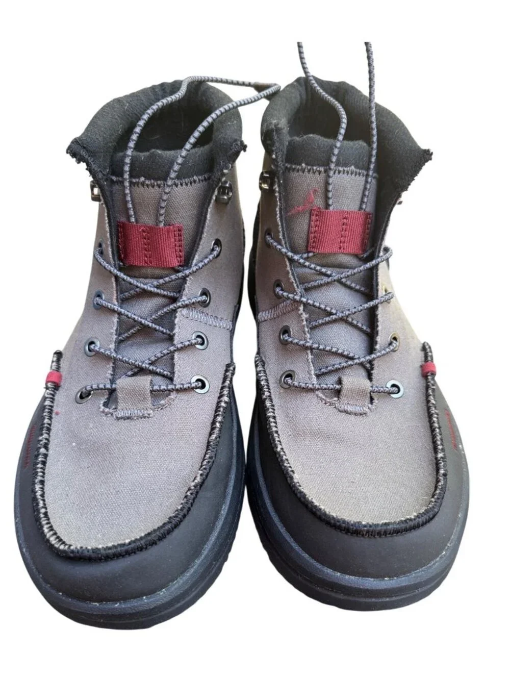 Hey Dudes Bradley Waxed Canvas Size 9 Men's EUC Gray